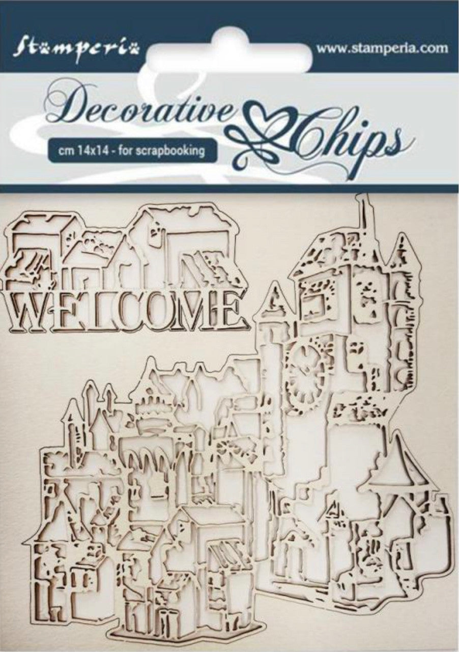 Fichas Decorativas Stamperia - Bienvenida